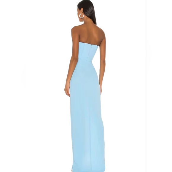 Amanda Uprichard dress formal strapless baby blue size 6 - Picture 3 of 10